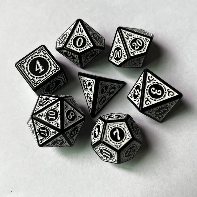 
                  
                    Polyhedral 7-Die Carved Pattern Dice Set
                  
                