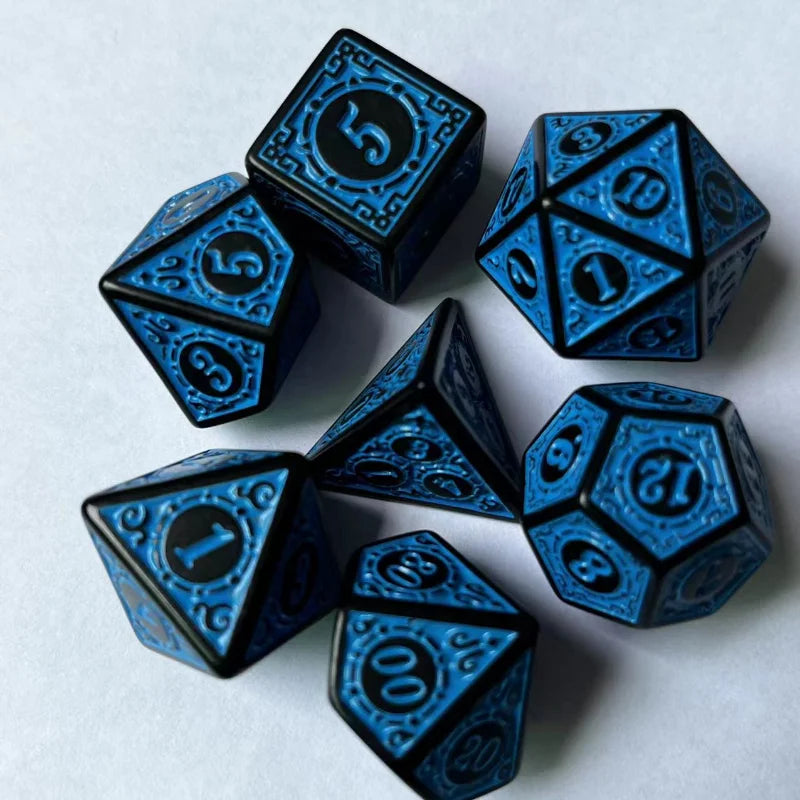 
                  
                    Polyhedral 7-Die Carved Pattern Dice Set
                  
                